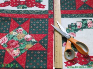 HOW-TO-MAKE-FABRIC-GIFT-BAGS-AND-WRAP-no-sewing-necessary|Cut-fabric-length-STEP1